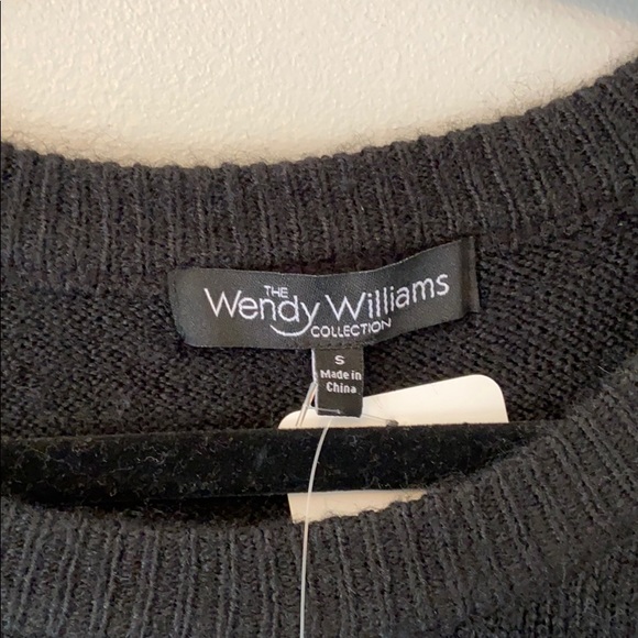 NWT Black Knit Sweater Cape Wendy Williams for HSN - Picture 7 of 8